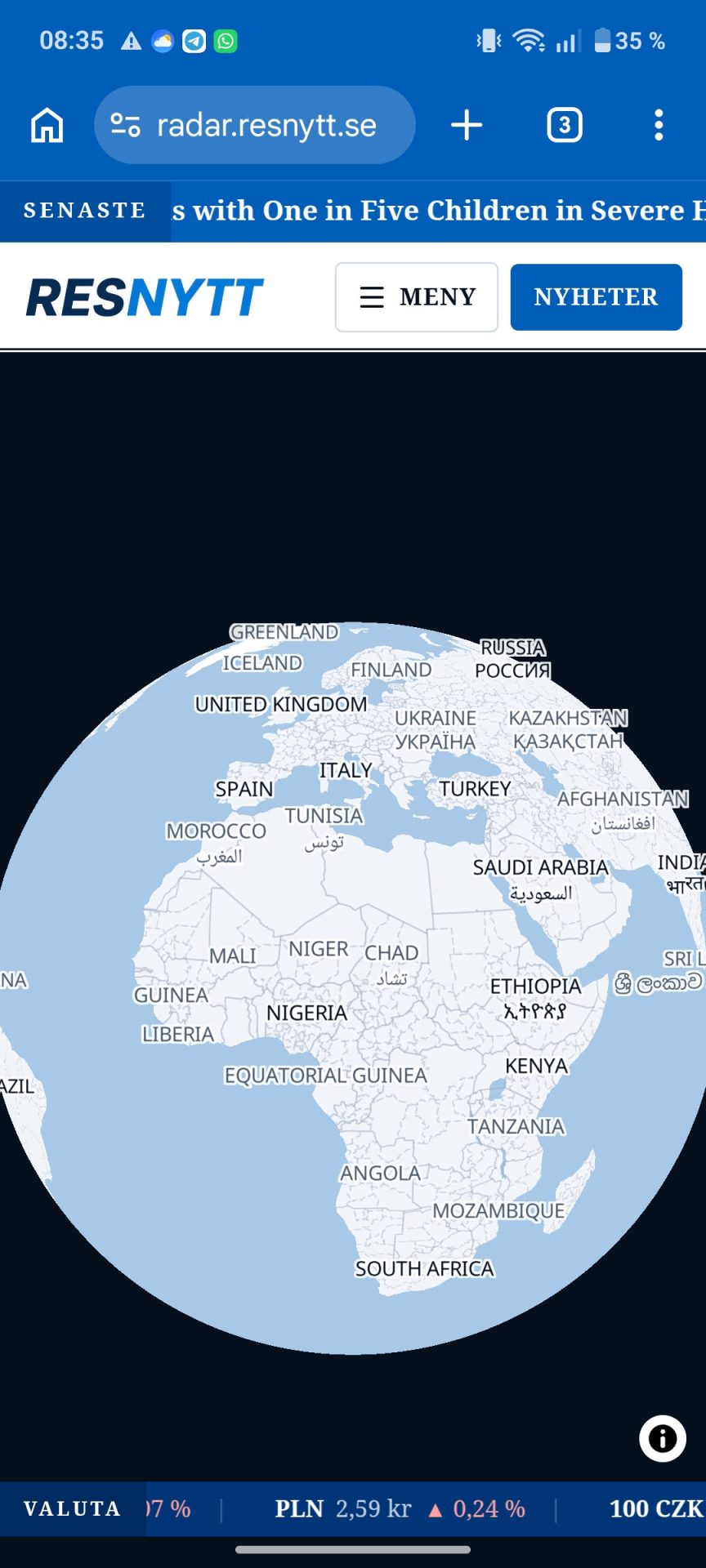 Resnytt lanserar Radar – följ världens resenyheter live på kartan